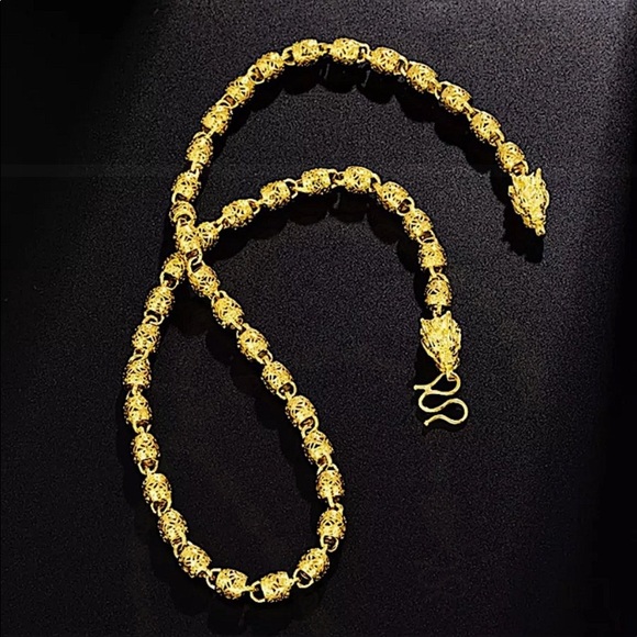 Gold Plated Dragon Necklace - Picture 5 of 5